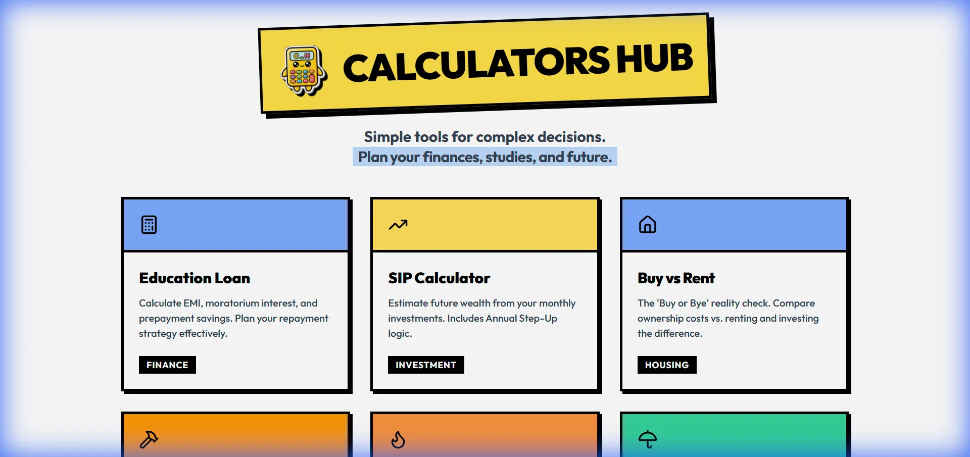 Calculators Hub: 27 money decisions answered in under a minute